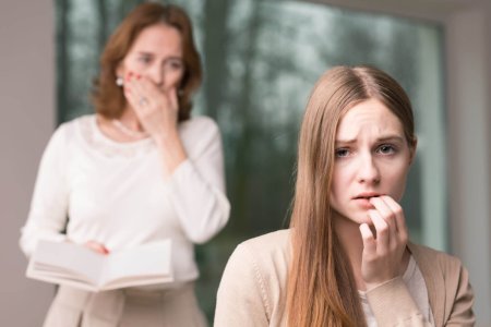 Pregnant teenager and her mother